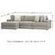 Avaliyah Ash Modular 3 Piece LAF Chaise Sectional