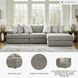 Avaliyah Ash Modular 3 Piece RAF Chaise Sectional