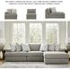 Avaliyah Ash Modular 3 Piece RAF Chaise Sectional