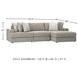Avaliyah Ash Modular 3 Piece RAF Chaise Sectional