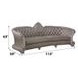 Dresden Gray 113" Sofa with Nailhead Trim