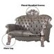 Dresden Gray 71" Loveseat with Pillow and Nailhead Trim