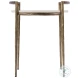 Madlyn White and Gold Round Side Table
