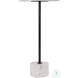 Garrett Black and White Round Side Table