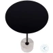 Garrett Black and White Round Side Table