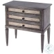 Primrose Distressed Gray and Cream 3 Drawer Chest