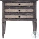 Primrose Distressed Gray and Cream 3 Drawer Chest