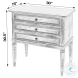 Primrose Distressed Gray and Cream 3 Drawer Chest