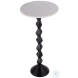 Ada Black and White Round Side Table