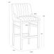 Ellsworth Bravo Cognac Upholstered Barstool