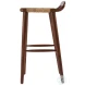 Luna Brown and Natural Jute Woven Bar Stool