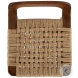 Luna Brown and Natural Jute Woven Bar Stool