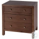 Nora Walnut 3 Drawer Nightstand