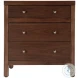Nora Walnut 3 Drawer Nightstand