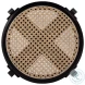 Dryden Natural and Black Round Cane Stool