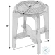 Dryden Natural and Black Round Cane Stool