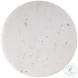 Geneva White and Brown Round Side Table