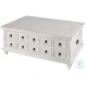 Chipping White 6 Drawer Trunk Cocktail Table