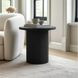 Reba Black Round End Table