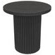 Reba Black Round End Table