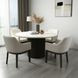 Reba Black Quartz Top Round Dining Table