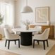 Reba Black Quartz Top Round Dining Table