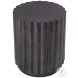 Ava Gray Fluted Round Side Table