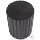 Ava Gray Fluted Round Side Table