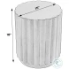 Ava Gray Fluted Round Side Table