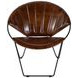 Harlan Brown Leather 18" Accent Chair