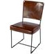 Nevin Brown Leather 19" Dining Side Chair