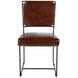 Nevin Brown Leather 19" Dining Side Chair