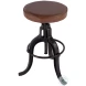 Knight Brown Leather Swivel Adjustable Height Bar Stool