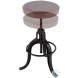Knight Brown Leather Swivel Adjustable Height Bar Stool