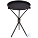 Lucca Black Round Side Table