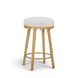Oodle Cream Performance Vegan Mohair Upholstered Counter Height Stool