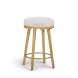 Oodle Cream Performance Vegan Mohair Upholstered Counter Height Stool