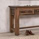 Ezra Natural Rectangular Console Table with 3 Drawer