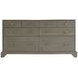 Faro Greenish Warm Gray 8 Drawers Dresser