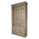 WD Brown 2 Glass Door Tall Display Cabinet