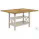 Maribelle Light Oak And Gray Counter Height Dining Table