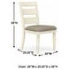 Clover Ridge Whitewash Ladder Back Side Chair Set of 2