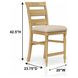 Clover Ridge Carmel Ladder Back Counter Stool Set of 2