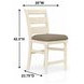 Clover Ridge Whitewash Ladder Back Counter Stool Set of 2