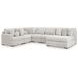 Snodoodle Arctic 6 Piece Sectional with Armless Chaise