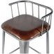 Coriander Brown and Silver 31" Rectangular Barstool