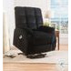 Ipompea Black Velvet Recliner with Power Lift and Massage