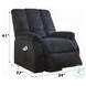 Ipompea Black Velvet Recliner with Power Lift and Massage