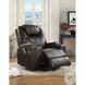 Waterlily Black Synthetic Leather Rocker Swivel Recliner