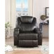 Waterlily Black Synthetic Leather Rocker Swivel Recliner